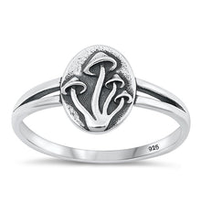 Load image into Gallery viewer, Sterling Silver Oxidized Mushroom Ring-11.2mm