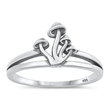 Load image into Gallery viewer, Sterling Silver Oxidized Mushrooms Ring-10.6mm