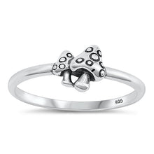 Load image into Gallery viewer, Sterling Silver Oxidized Mushroom Ring-7mm