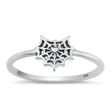 Load image into Gallery viewer, Sterling Silver Oxidized Spiderweb Ring-7.8mm