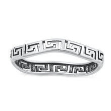 Load image into Gallery viewer, Sterling Silver Oxidized Aztec Ring