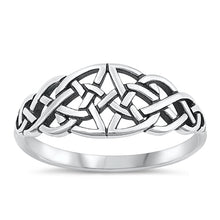 Load image into Gallery viewer, Sterling Silver Oxidized Celtic Ring-8.4mm