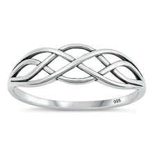 Load image into Gallery viewer, Sterling Silver Oxidized Celtic Ring-6.6mm