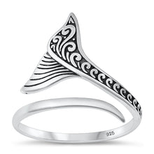 Load image into Gallery viewer, Sterling Silver Oxidized Whale Tail Ring