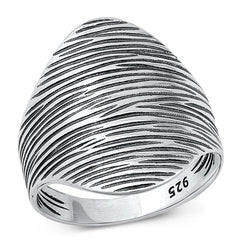 Sterling Silver Oxidized Ring-23.2mm