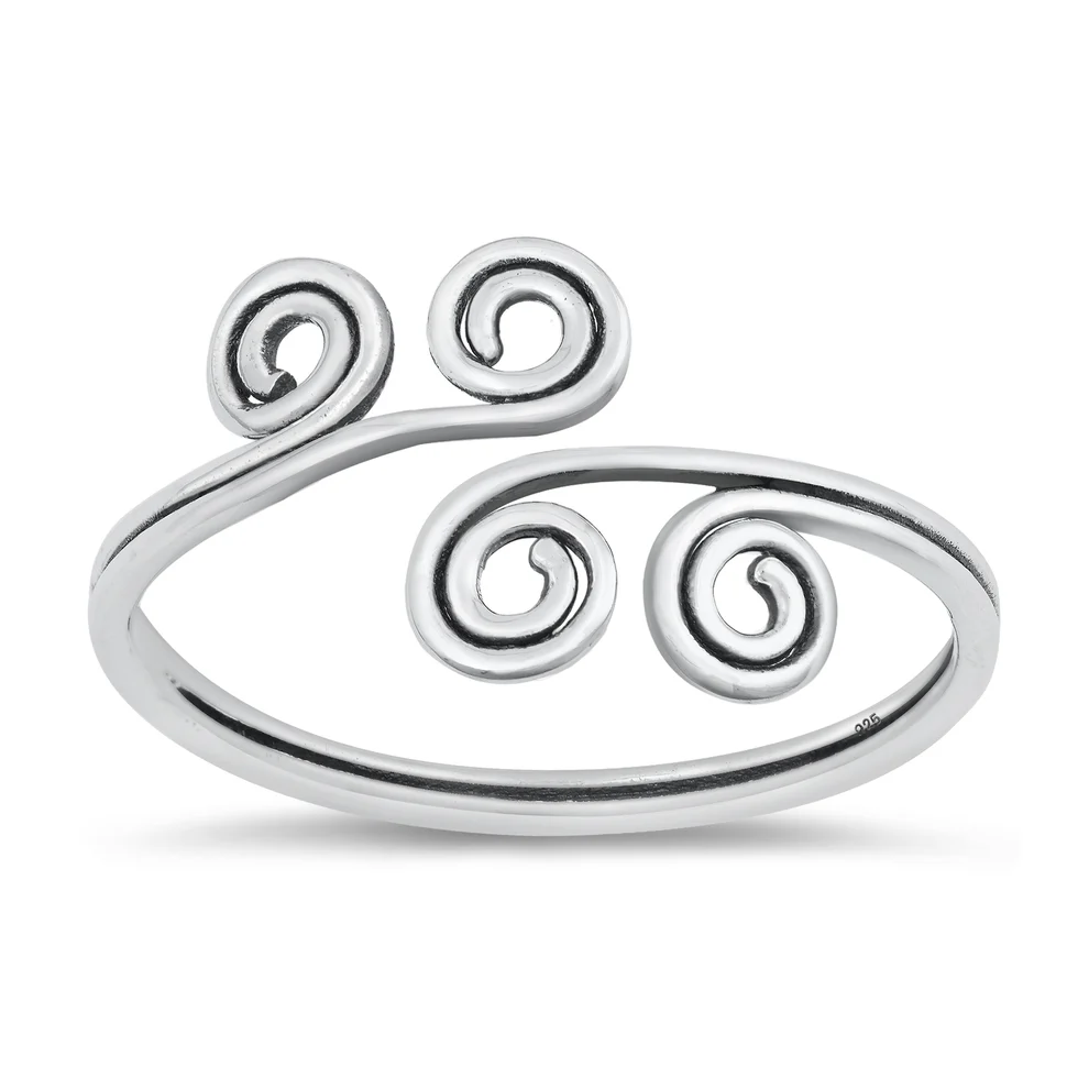 Sterling Silver Oxidized Wind Ring