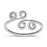 Sterling Silver Oxidized Wind Ring