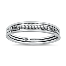 Load image into Gallery viewer, Sterling Silver Oxidized 4.5mm Bali Ring