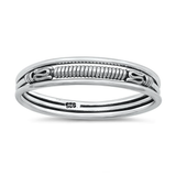 Sterling Silver Oxidized 4.5mm Bali Ring