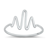 Sterling Silver High Polish Wave Ring