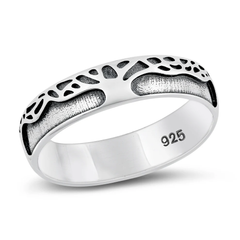 Sterling Silver Oxidized Tree Ring