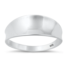Load image into Gallery viewer, Sterling Silver Polished 8.4mm Concave Ring