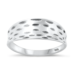 Sterling Silver Oxidized Concave Ring
