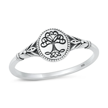 Load image into Gallery viewer, Sterling Silver Oxidized Celtic Tree Ring