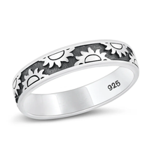 Load image into Gallery viewer, Sterling Silver Oxidized Sun Ring