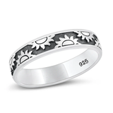 Sterling Silver Oxidized Sun Ring