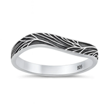 Sterling Silver Oxidized And Polished Vines Ring