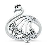 Sterling Silver Oxidized Peacock Ring