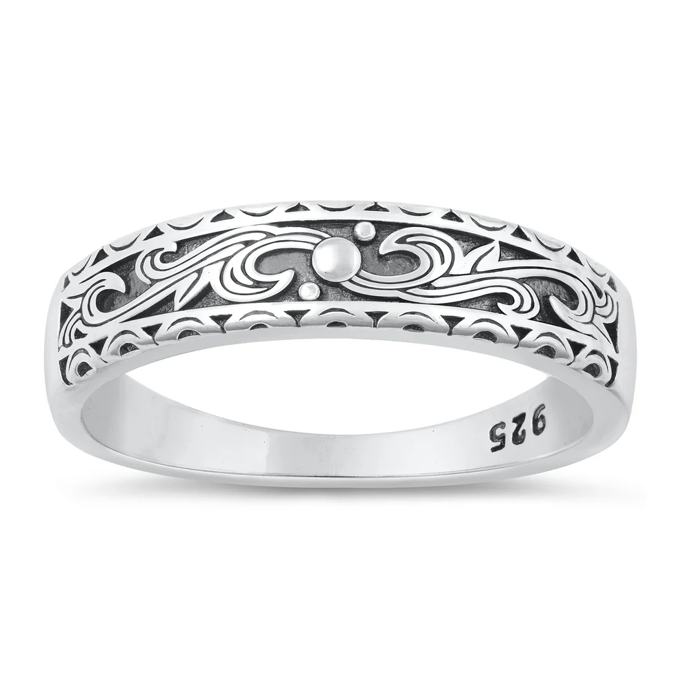 Sterling Silver Oxidized 5mm Ring