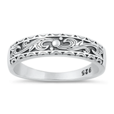 Sterling Silver Oxidized 5mm Ring
