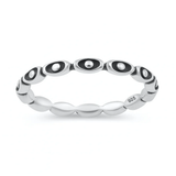 Sterling Silver Oxidized Eye Ring