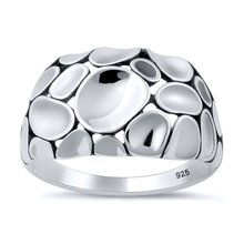 Load image into Gallery viewer, Sterling Silver Oxidized And Polished Abstract Ring