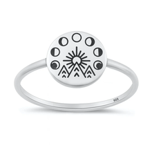 Load image into Gallery viewer, Sterling Silver Oxidized And Polished Celestial Ring