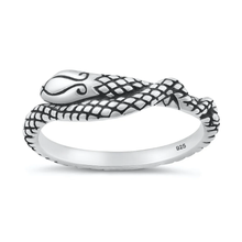 Load image into Gallery viewer, Sterling Silver Oxidized And Polished Snake Ring