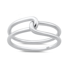 Load image into Gallery viewer, Sterling Silver Oxidized And Polished Knot Ring