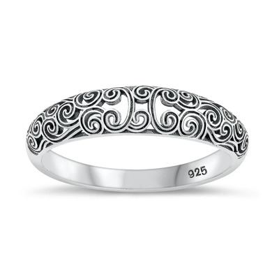 Sterling Silver Oxidized Celtic Ring