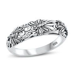 Sterling Silver Oxidized Dragonflies Ring