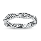 Sterling Silver Oxidized Twist Ring