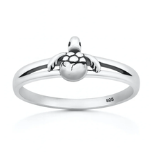 Load image into Gallery viewer, Sterling Silver Oxidized And Polished Hatching Baby Turtle Ring