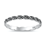 Sterling Silver Oxidized And Polished Braided Band Ring