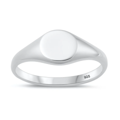 Sterling Silver Polished Signet Ring