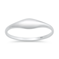 Sterling Silver Polished Dome Ring
