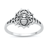 Sterling Silver Oxidized And Polished Spider Ring