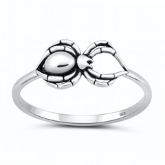 Sterling Silver Oxidized And Polished Tarantula Spider Ring