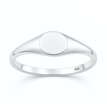 Load image into Gallery viewer, Sterling Silver Oxidized And Polished Signet Ring