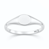 Sterling Silver Oxidized And Polished Signet Ring