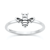 Sterling Silver Oxidized And Polished Bee Ring
