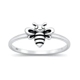 Sterling Silver Oxidized And Polished Bee Ring