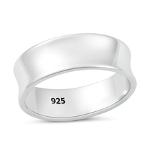 Load image into Gallery viewer, Sterling Silver Polished Concave Band Ring