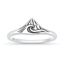 Load image into Gallery viewer, Sterling Silver Oxidized And Polished Mountain And Ocean Ring