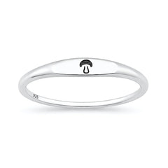 Sterling Silver Oxidized And Polished Mushroom Ring