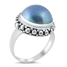 Load image into Gallery viewer, Sterling Silver Mabe Pearl Bali Style Ring