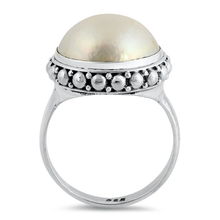 Load image into Gallery viewer, Sterling Silver 18mm Mabe Pearl Ring
