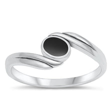 Load image into Gallery viewer, Sterling Silver Black Agate Ring