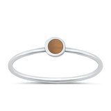 Sterling Silver Polished Tiger Eye Ring