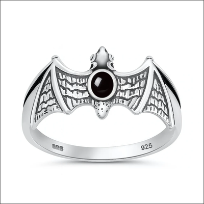 Sterling Silver Oxidized And Polished Cheetah Turquoise Stone Ring